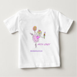 Ballerina mit individuelle Name Baby T-shirt