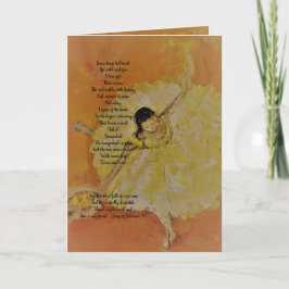 Ballerina mit inspirierender Poesie Karte