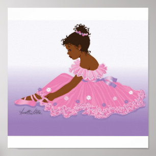 Ballerina mit Unterschrift Poster