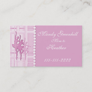 Ballerina Mommy Calling Card Telefonnummerkarte