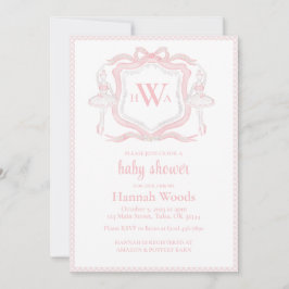 Ballerina Monogram Grandmillennial Baby Shower