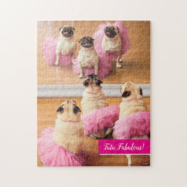 Ballerina-Mops in Tutus Puzzle (Vertikal)