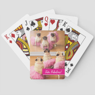 Ballerina-Möpsen in Tutus Spielkarten