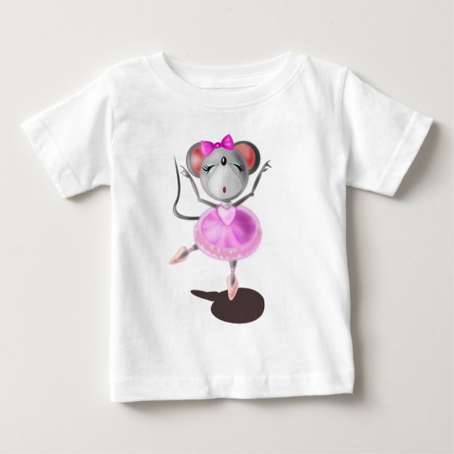 Ballerina Mouse Baby T - Shirt (Vorderseite)