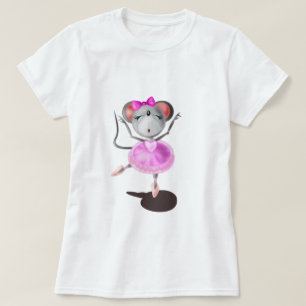 Ballerina Mouse T - Shirt Happy Ballet Dancer