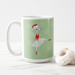 Ballerina Mouse Weihnachten Schneeflocken Tasse