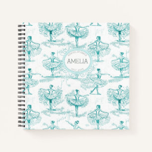 Ballerina Moves Muster Aquamarin ID738 Notizbuch