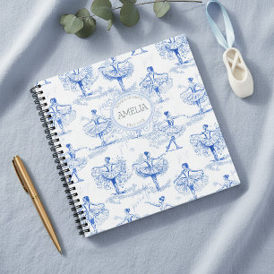 Ballerina Moves Muster Blau ID738 Notizbuch