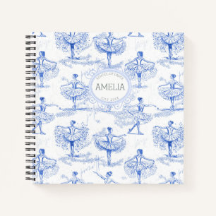 Ballerina Moves Muster Blue ID738 Notizbuch