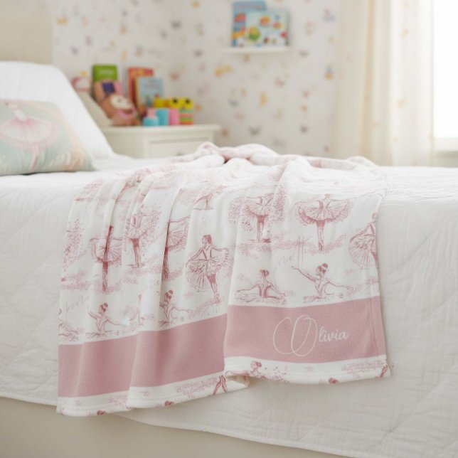 Ballerina Moves Muster Pink ID738 Fleecedecke (Von Creator hochgeladen)