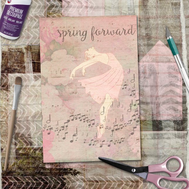 Ballerina Musical Spring Forward Decoupage Seidenpapier (Von Creator hochgeladen)