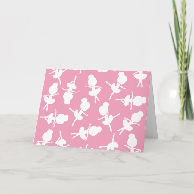 Ballerina Muster, Ballettmädchen, Balletttanz Karte (Vorderseite)