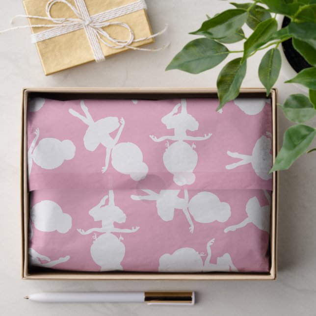Ballerina Muster, Ballettmädchen, Balletttanz Seidenpapier (Geschenk)