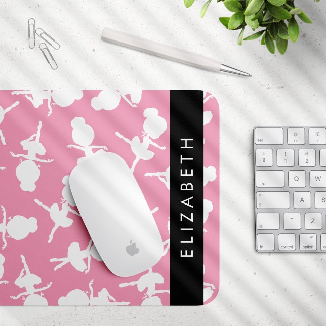 Ballerina Muster, Ballettmädchen, Tanz, Ihr Name Mousepad (Von Creator hochgeladen)