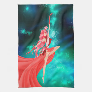 Ballerina-Nacht-Himmel-Küchentuch Geschirrtuch