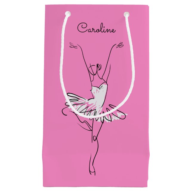 Ballerina-Name- u. -farbgeschenktaschen Kleine Geschenktüte (Vorderseite)