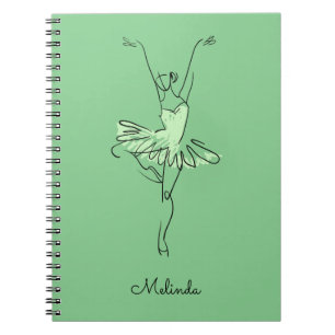 Ballerina-Name- u. -farbnotizbuch Notizblock