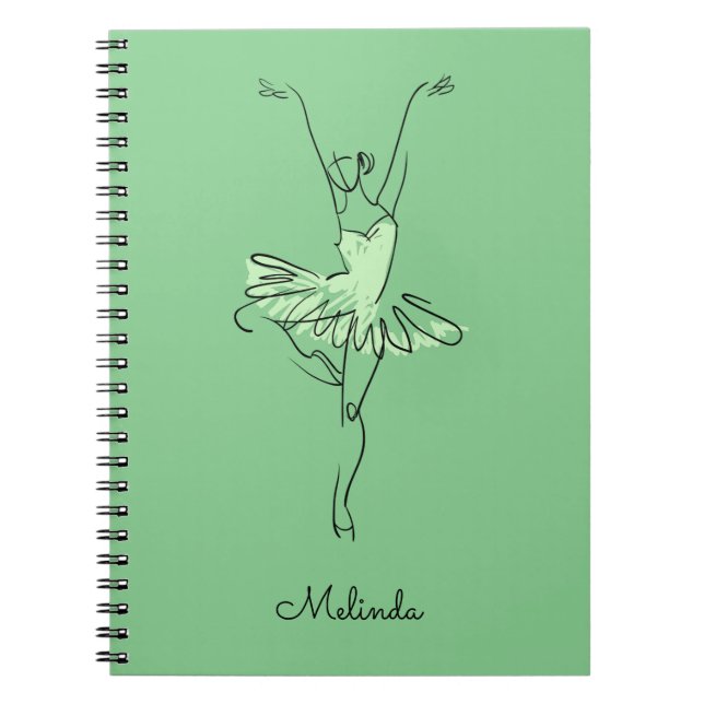 Ballerina-Name- u. -farbnotizbuch Notizblock (Vorderseite)