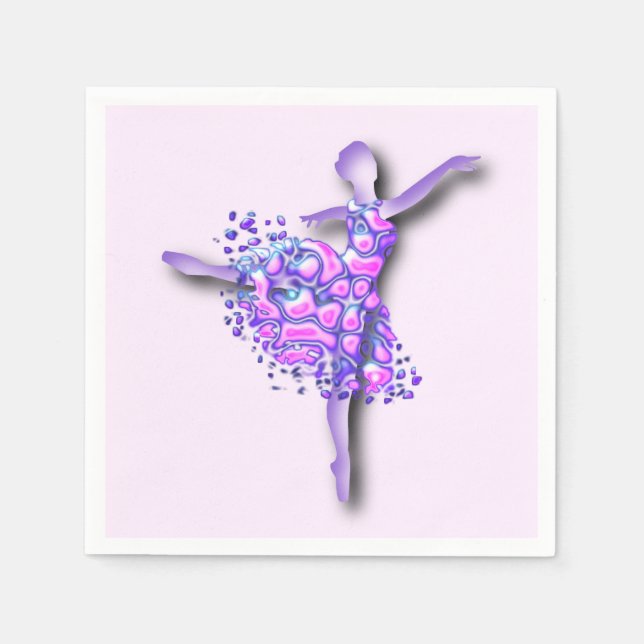 Ballerina Napkins Ballett Tänzerin Frau Serviette (Vorderseite)