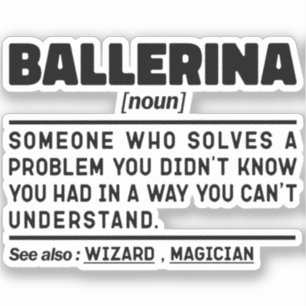 Ballerina Noun Definition Cooles Tanzen Lover Funn Aufkleber