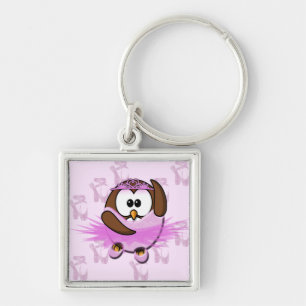 Ballerina owl - glitter schlüsselanhänger