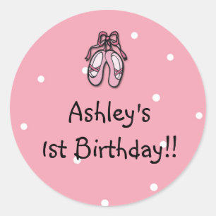 Ballerina-Pantoffel-Aufkleber Runder Aufkleber