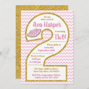 Ballerina-Party der Tutu-2. Einladung