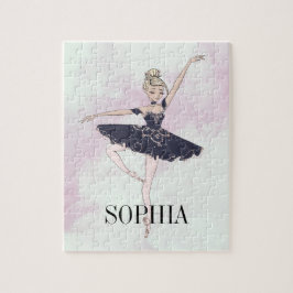 Ballerina Personal Pink Blau Puzzle