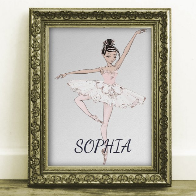 Ballerina Personal Pink Silver Dark Hair Poster (Von Creator hochgeladen)