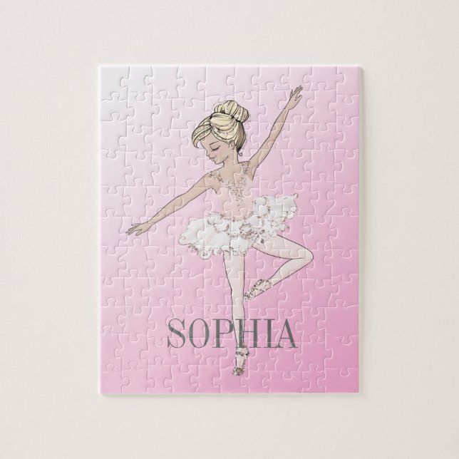 Ballerina Personal Pink Silver Puzzle (Vertikal)