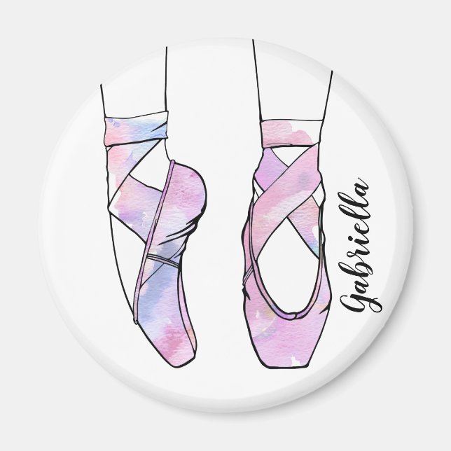 Ballerina Personalisiert Ballet Magnet (Vorne)