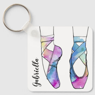Ballerina Personalisiert Ballet Schlüsselanhänger
