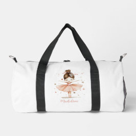 Ballerina Personalisiert Name Girly Duffle Bag