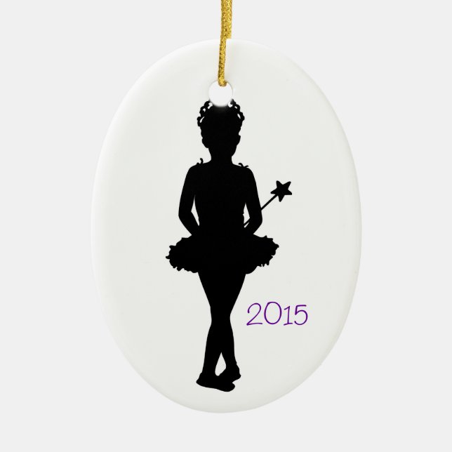 Ballerina-personalisierte Keramikornament (Vorne)