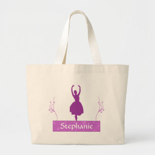 Ballerina-personalisierte Taschen-Tasche Jumbo Stoffbeutel