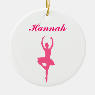 Ballerina-personalisierte Weihnachtsverzierung Keramikornament