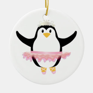 Ballerina-Pinguin Keramikornament