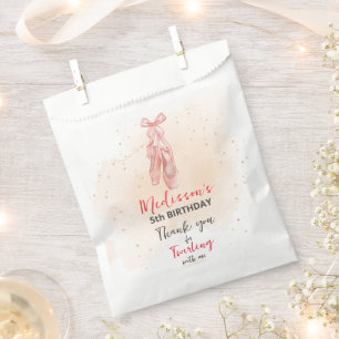 Ballerina Pink Ballet Slippers Gunst Geschenktütchen