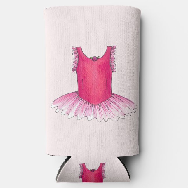 Ballerina Pink Ballett Tanz Erwägung Tutu Kostüm Selters Dosenkühler (Vorderseite)