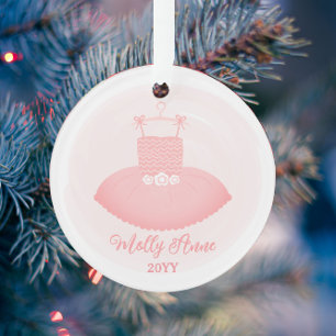 Ballerina Pink Ballett Tutu Keepake Weihnachten Ornament