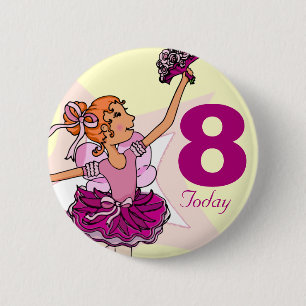Ballerina pink Creme Ingwer Geburtstaste Button