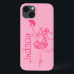Ballerina pink Girls benennen personalisierten Pik Case-Mate iPhone Hülle<br><div class="desc">Niedliche Originalverpackung für Ihre besondere Ballerina. Lest Lindsay oder du kannst mit deinen eigenen Namen oder Wörtern personalisieren. Exklusiv von Sarah Trett entworfen.</div>