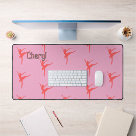 Ballerina. Pink. Personalisiert Schreibtischunterlage
