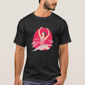 Ballerina Pointe Barr Grafik 2 T-Shirt