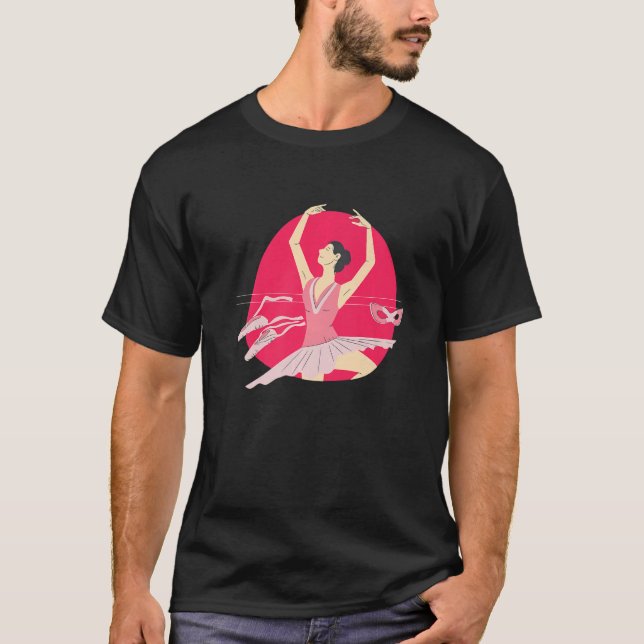 Ballerina Pointe Barr Grafik 2 T-Shirt (Vorderseite)