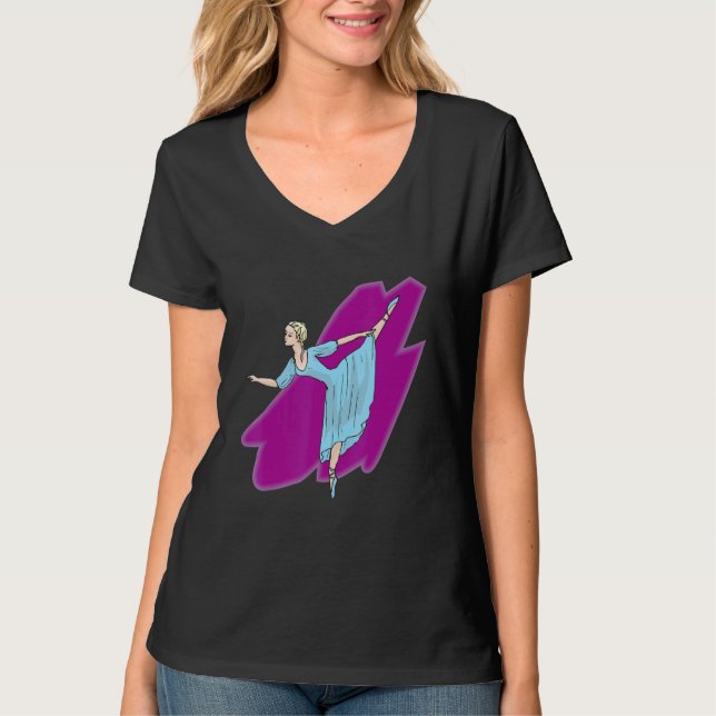 Ballerina Pointe Barr Grafik 5 T-Shirt (Vorderseite)