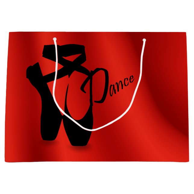 Ballerina Pointe Shoes Dance LG Geschenktasche Große Geschenktüte (Vorderseite)