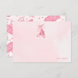 Ballerina Pointe Shoes Tutu Personalisierte Karte