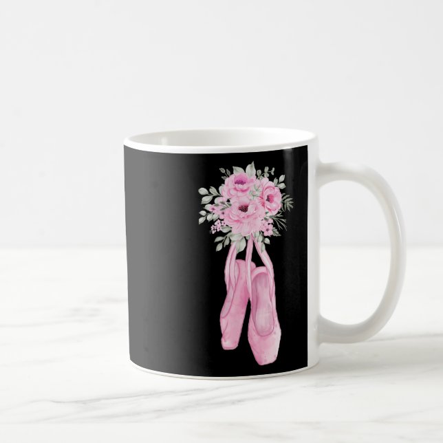 Ballerina Pointe Shows Blume Ballet Dancer Kaffeetasse (Rechts)