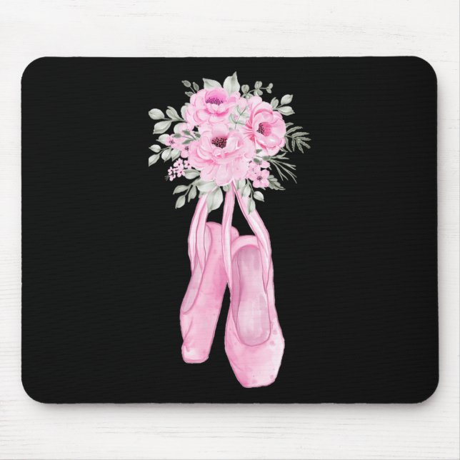 Ballerina Pointe Shows Blume Ballet Dancer Mousepad (Vorne)